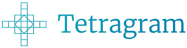Tetragram logo with geometric design