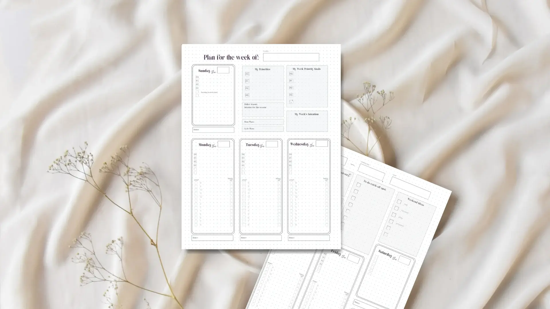 mockup of custom journal pages